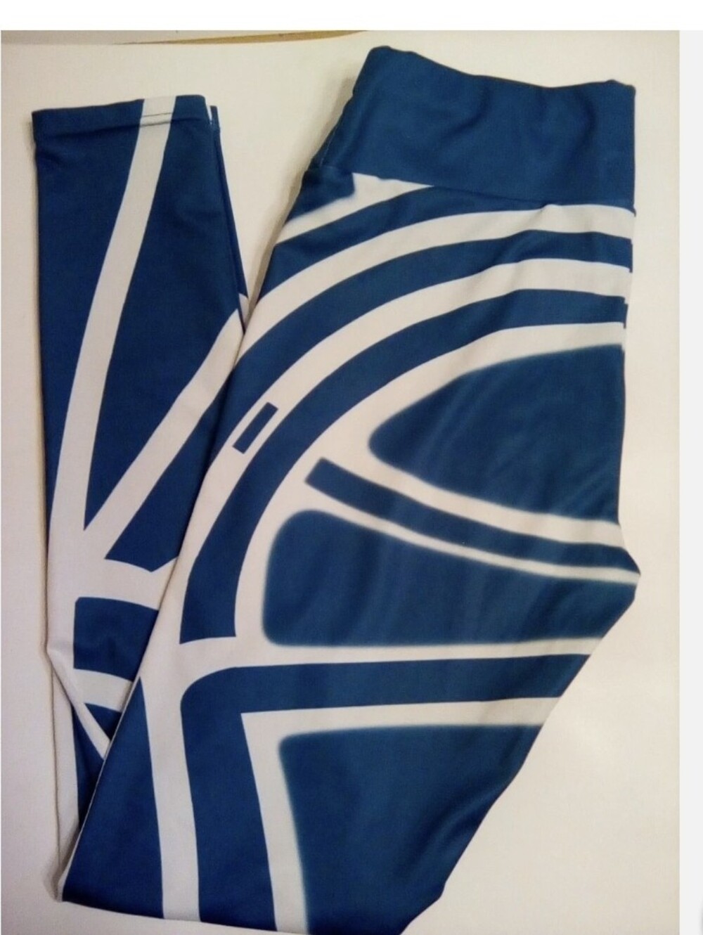 FABRIC & FABRIC Blue Abstract Leggings - Picture 2 of 9